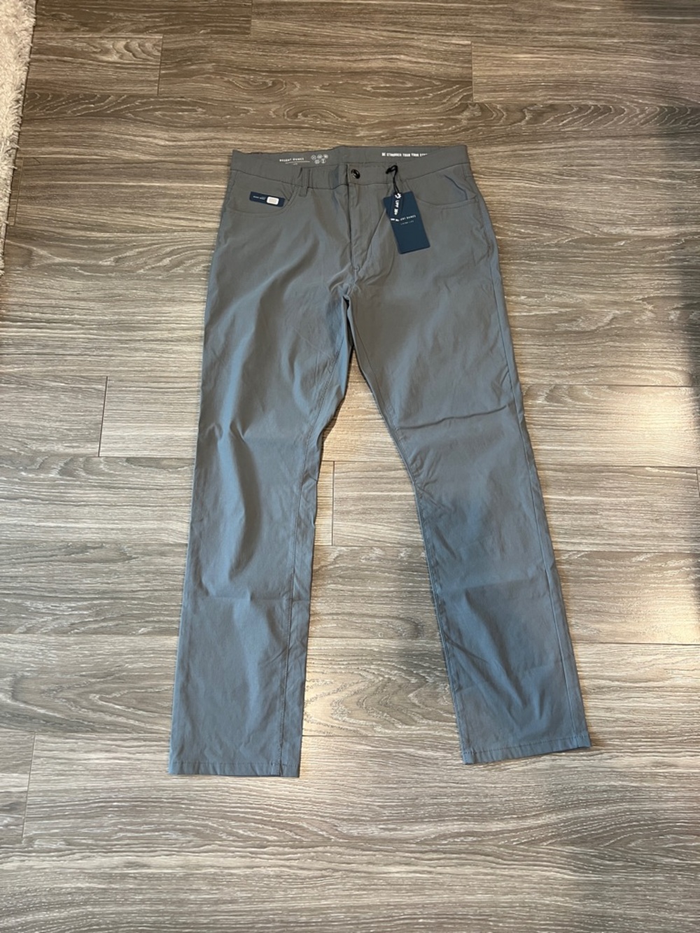 Men's Gray Stretch Casual Pants - Desert Dunes